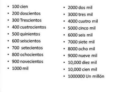 spanish numbers by 100